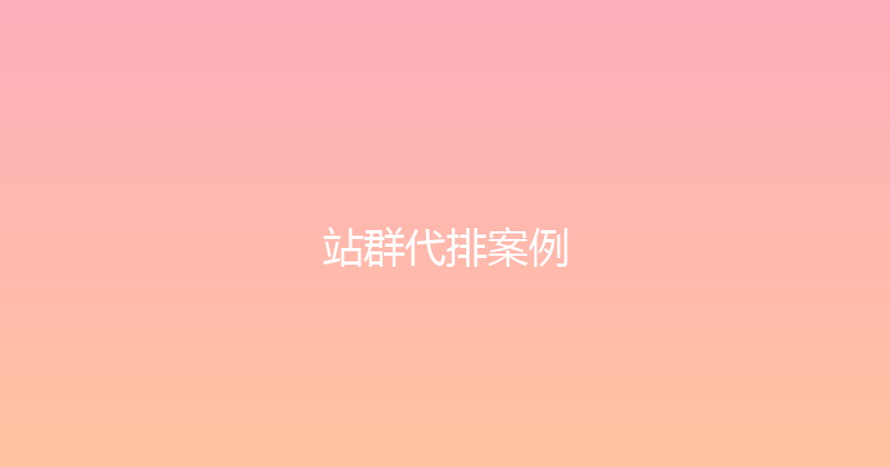 站群代排案例 封面图