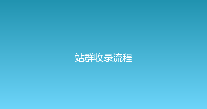 站群收录流程 封面图